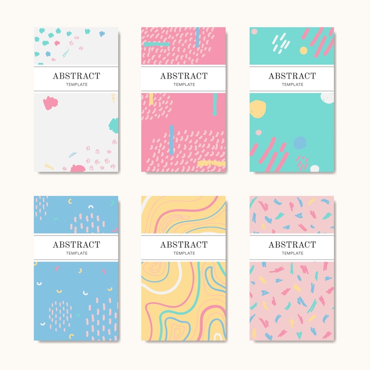 Vector gratuito dibujado a mano tarjetas de nombre estampadas