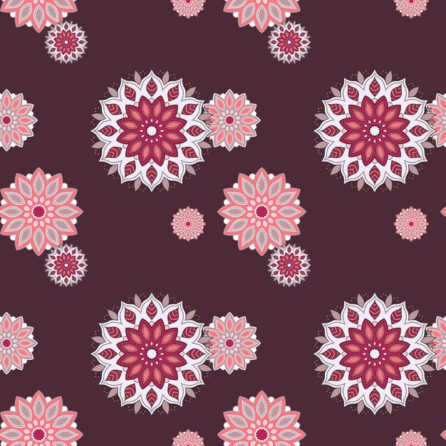 Dibujado a mano transparente mandala patrón elementos decorativos vintage