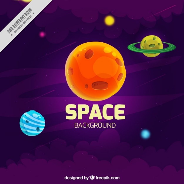 Vector gratuito dibujados a mano de fondo planetas