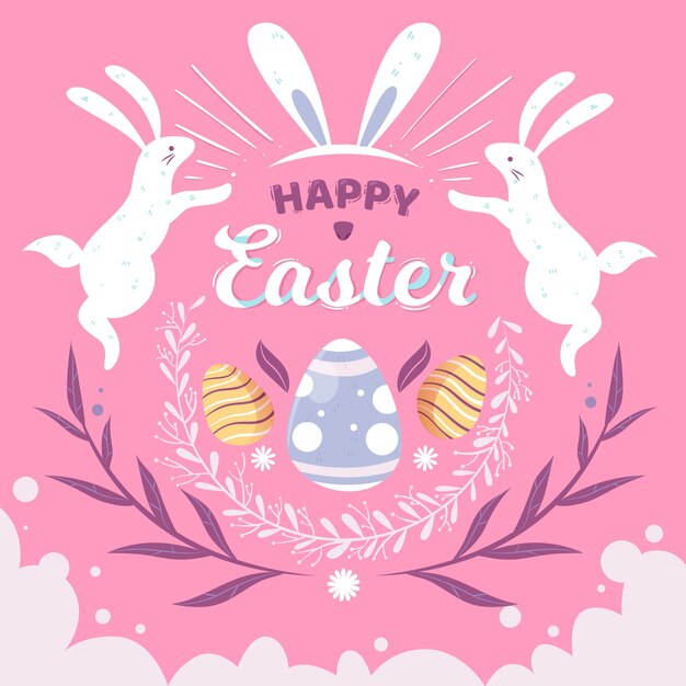 Dibujando con feliz día de pascua