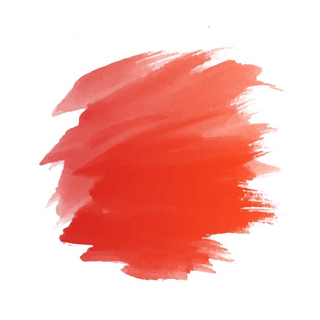 Dibujar a mano diseño de acuarela de trazo de pincel rojo