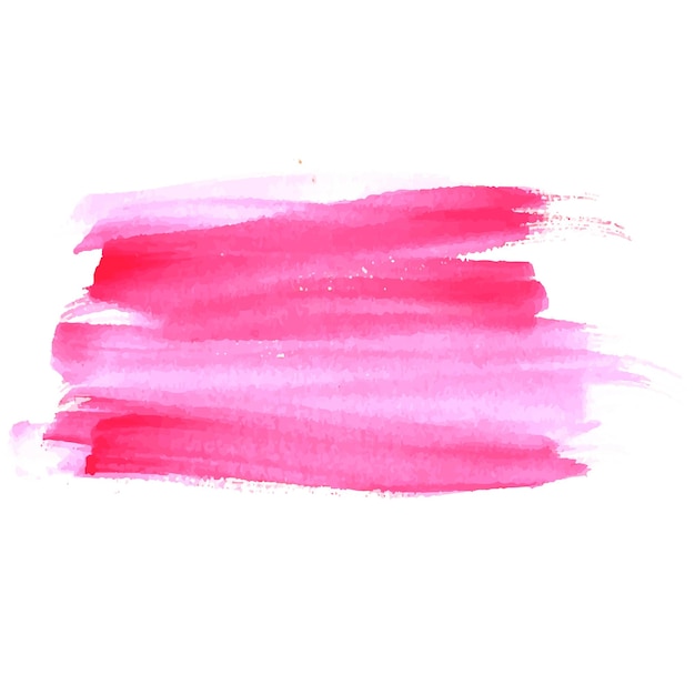 Dibujar a mano diseño de acuarela de trazo de pincel rosa