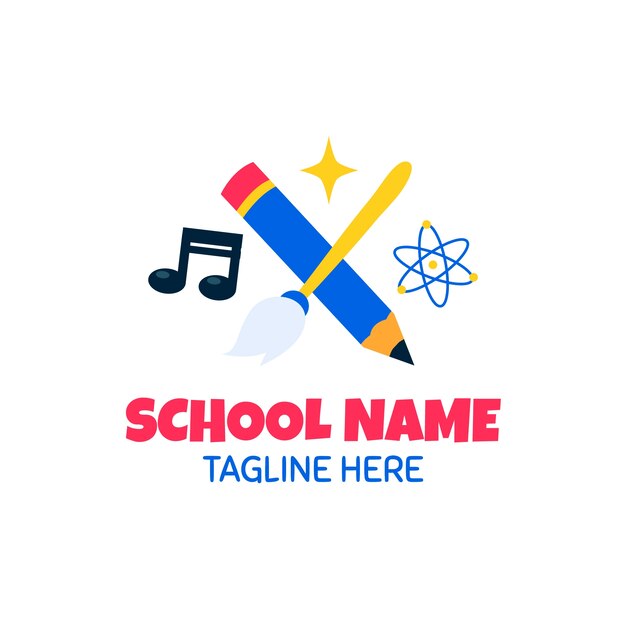 Dibujar a mano el diseño del logotipo de la escuela primaria