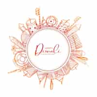 Vector gratuito dibujar a mano galletas de diwali boceto diseño de celebración