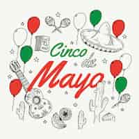 Vector gratuito dibujo de cinco de mayo