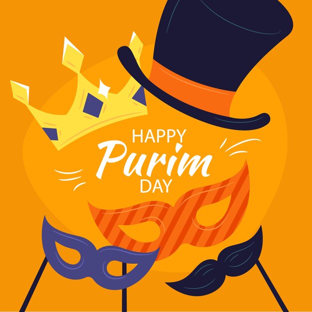Dibujo del diseño del día de Purim