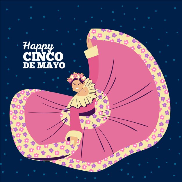 Dibujo del estilo cinco de mayo