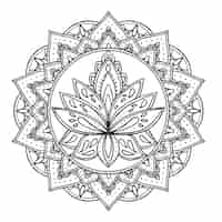 Vector gratuito dibujo de flor de loto mandala dibujado a mano