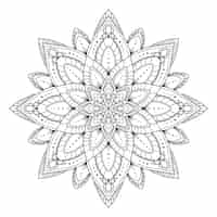 Vector gratuito dibujo de flor de loto mandala dibujado a mano