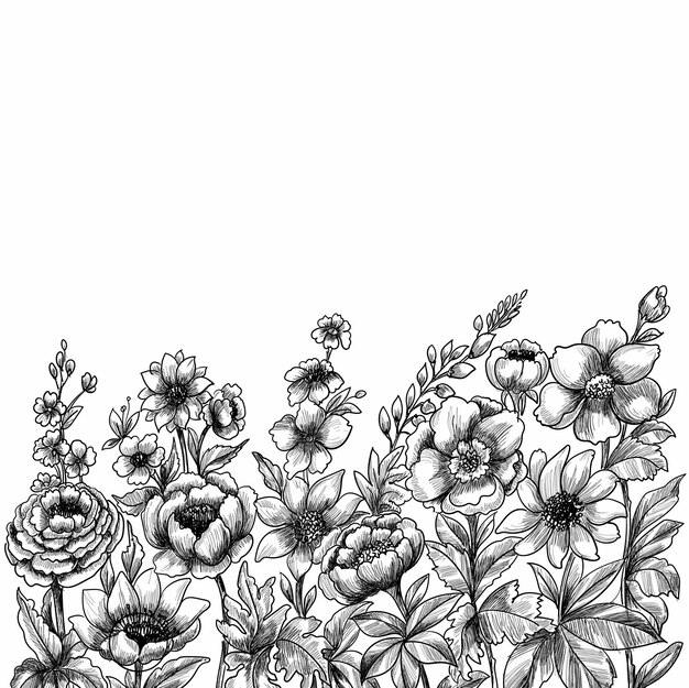 Dibujo floral decorativo