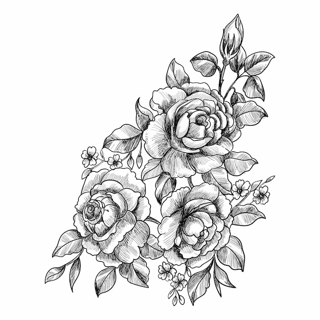 Dibujo floral decorativo