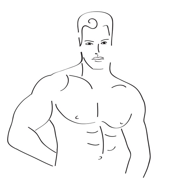 Dibujo de hombre sexy