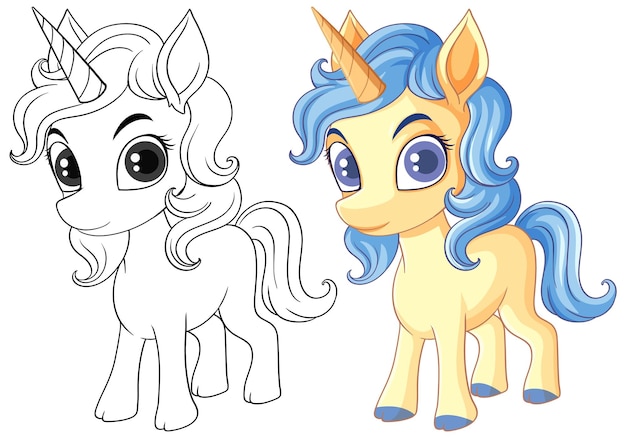 El dibujo del lindo unicornio