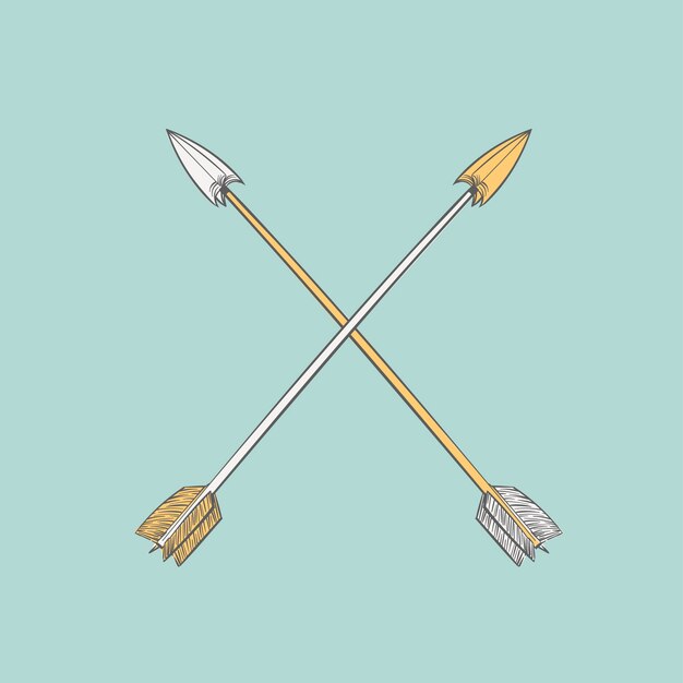 Dibujo a mano ilustración del concepto de estilo hipster