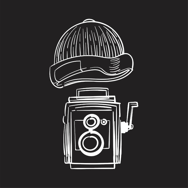 Vector gratuito dibujo a mano ilustración del concepto de estilo hipster