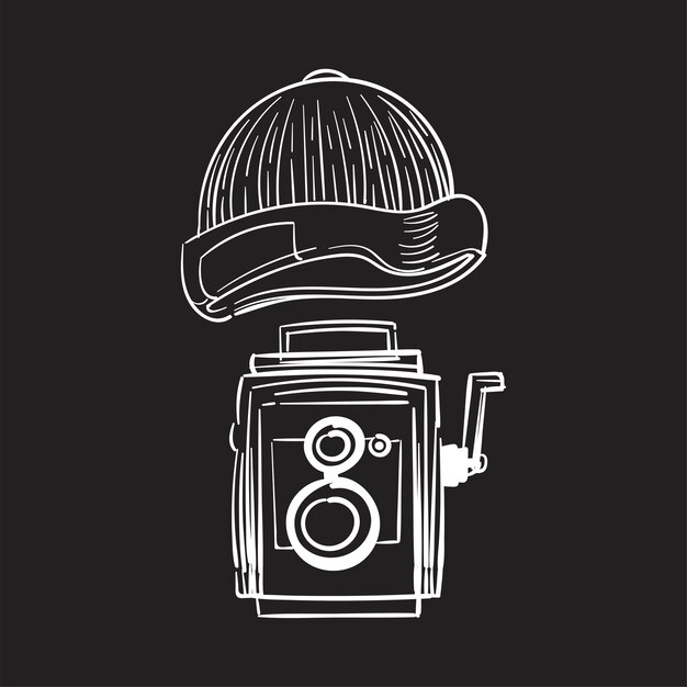 Dibujo a mano ilustración del concepto de estilo hipster