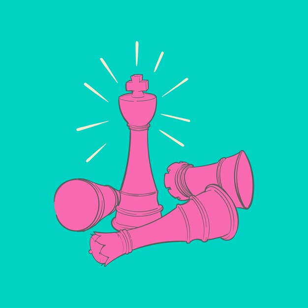 Dibujo a mano ilustración de concepto de liderazgo