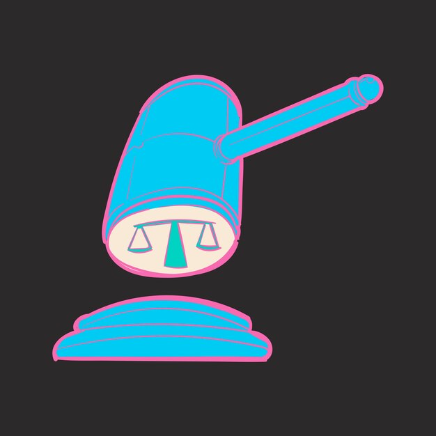 Dibujo a mano ilustración de la justicia conecept