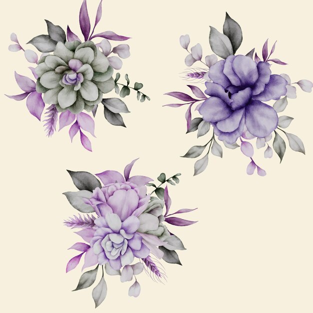 dibujo a mano de un ramo de flores