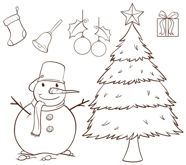 Un dibujo sencillo para Navidad.