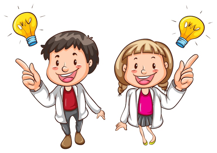 Vector gratuito un dibujo simple de personas inteligentes.