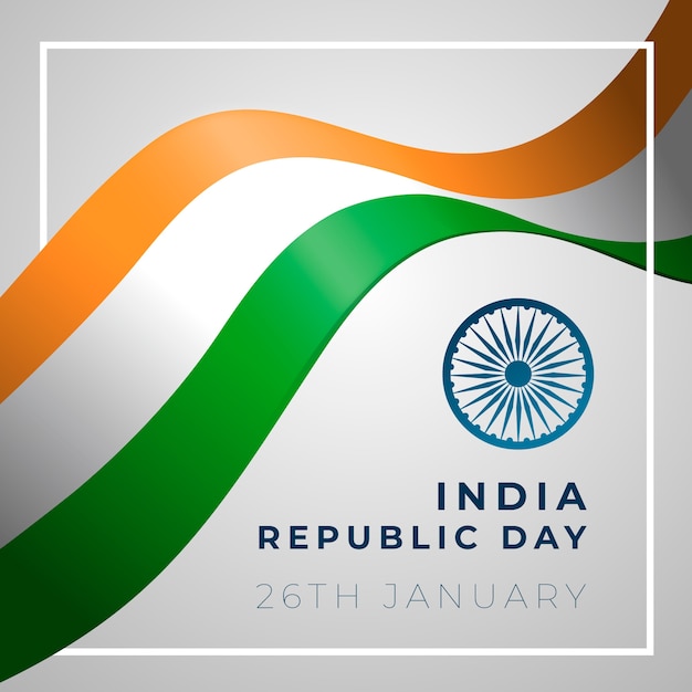 Dibujo temático con el día de la república india