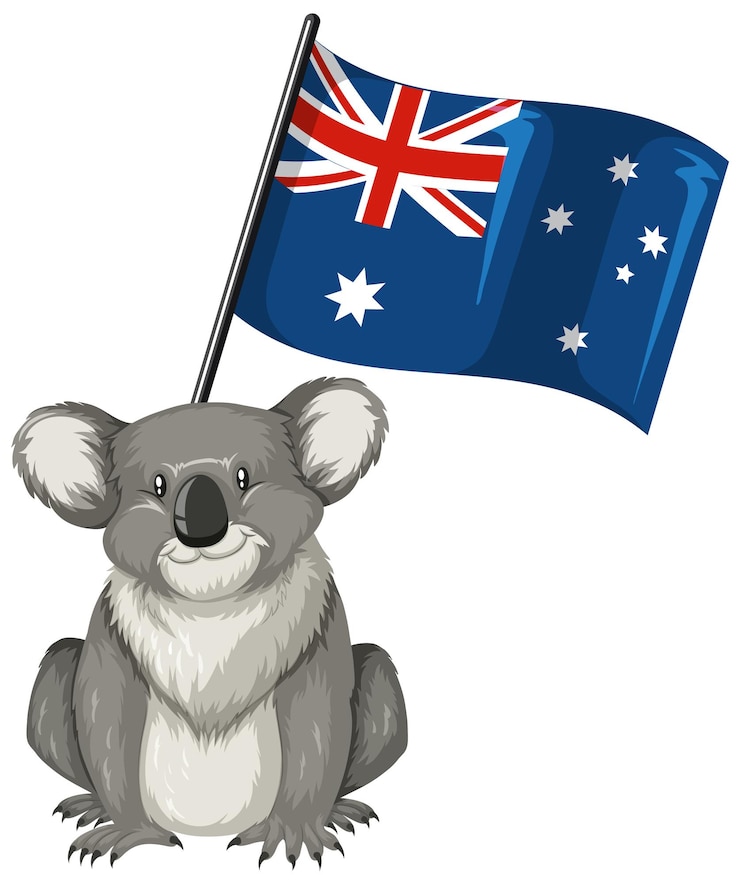 Vector gratuito dibujos animados de animales australianos koala