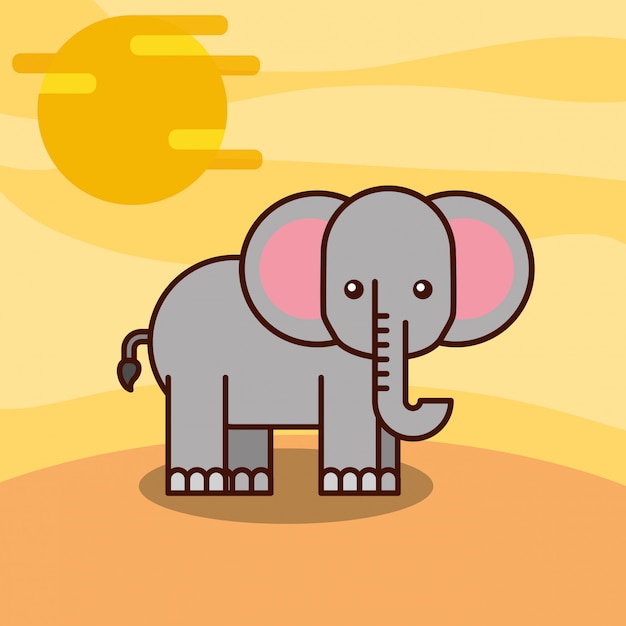 Dibujos animados de animales de safari