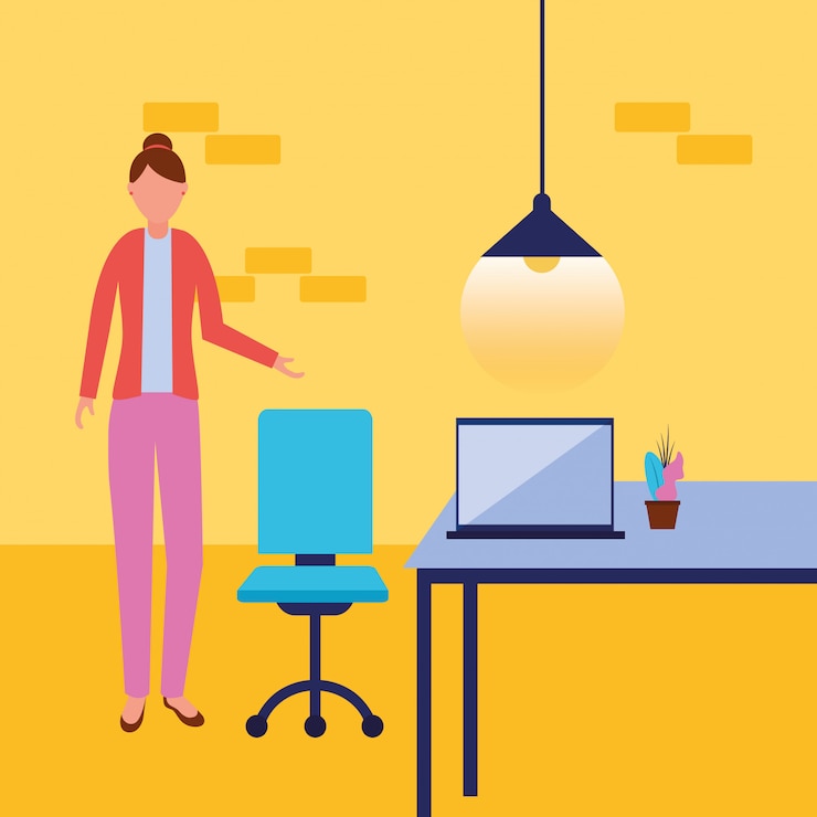 Vector gratuito dibujos animados de avatar de empresaria