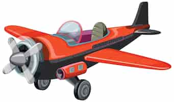 Vector gratuito dibujos animados de avión jet aislado