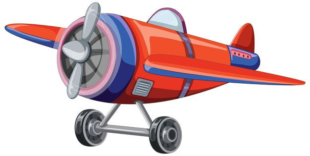Dibujos animados de avión jet aislado