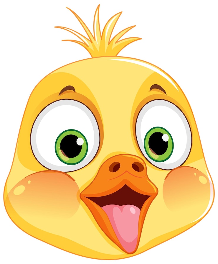 Vector gratuito dibujos animados de cabeza de pollo bebé