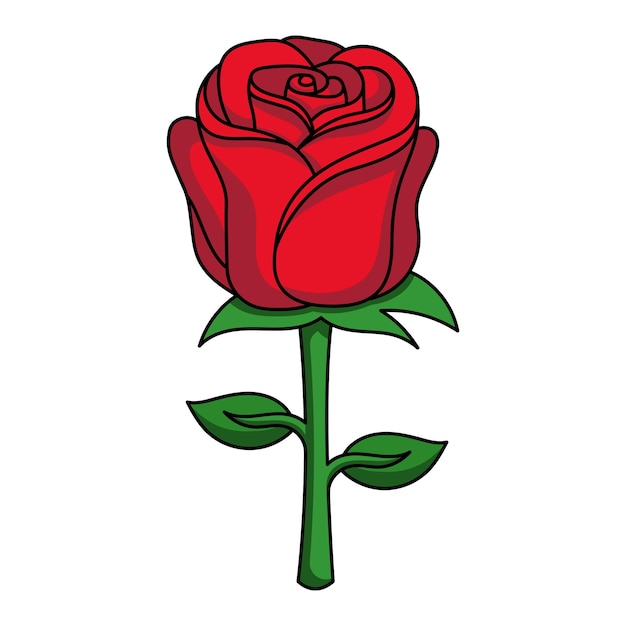 Dibujos animados de contorno rosa