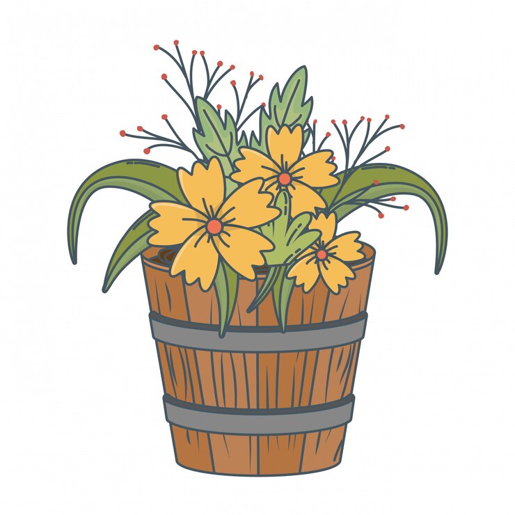 Vector gratuito dibujos animados de flores de naturaleza floral