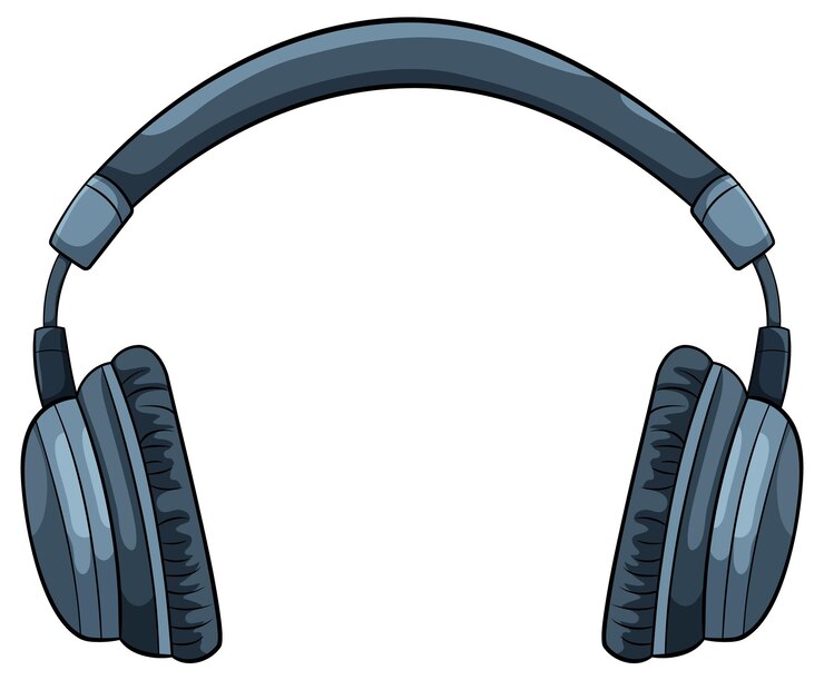 Vector gratuito dibujos animados de gadget de auriculares aislados