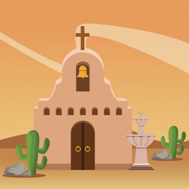 Dibujos animados de icono de cultura tradicional mexicana