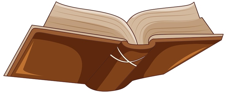 Vector gratuito dibujos animados de libro abierto marrón aislado