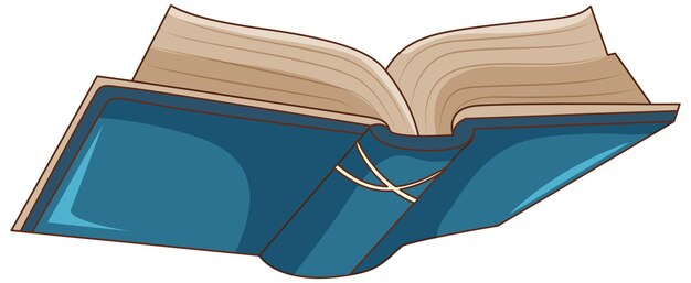 Dibujos animados de libro azul aislado