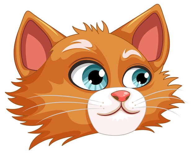 Dibujos animados lindo gato naranja aislado