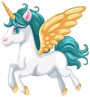 Vector gratuito dibujos animados lindo unicornio volador