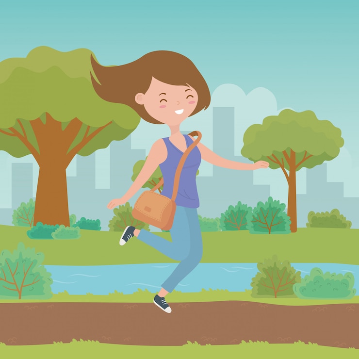 Vector gratuito dibujos animados de niña adolescente