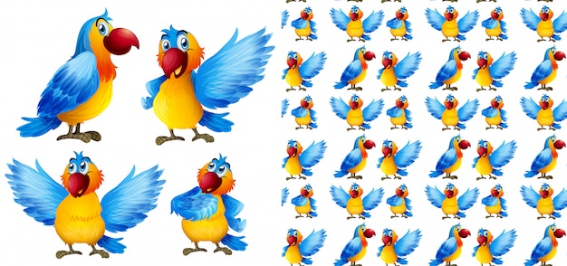 dibujos animados de patrón animal aislado