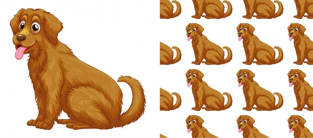 Dibujos animados de patrón animal transparente y aislado