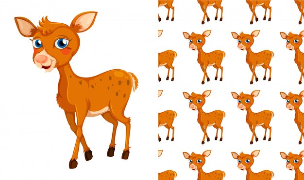 Dibujos animados de patrón animal transparente y aislado