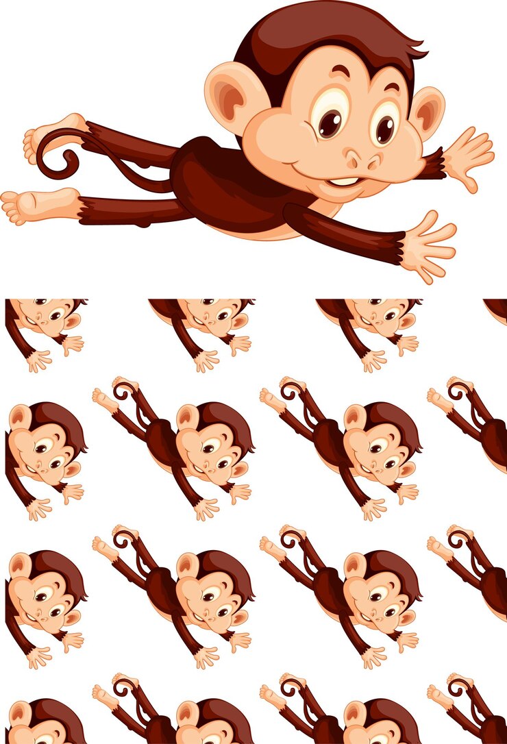 Vector gratuito dibujos animados de patrón animal transparente y aislado