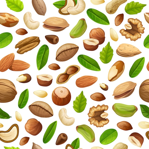Dibujos animados de patrones sin fisuras de alimentos naturales
