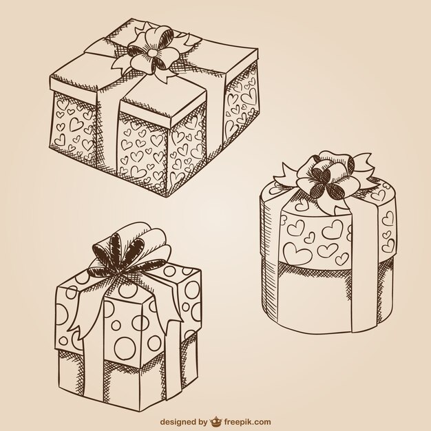 Dibujos de cajas de regalo