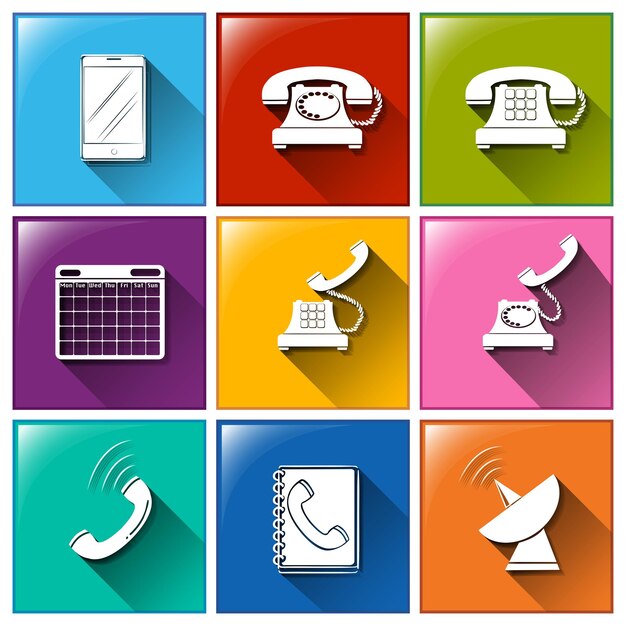 Diferentes botones de comunicación