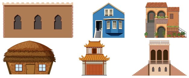 Diferentes diseños de edificios en todo el mundo.