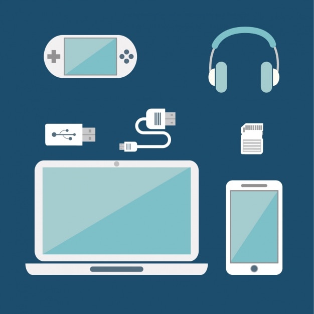 conjunto de iconos de gadgets tecnológicos modernos 2230024 Vector